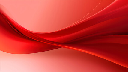 abstract red background with smooth wavy lines