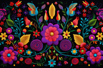 Wall Mural - mexican embroidery