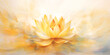 © TatjanaMeininger - Watercolor illustration of yellow lotus flower, abstract background