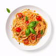 © Inovo Lab - Classical spaghetti with tomato sauce on white background