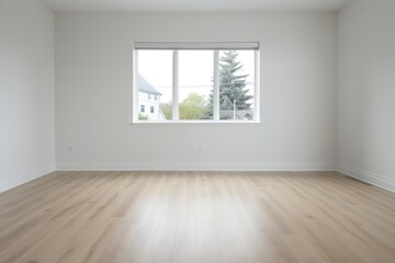 Aufkleber - Essence of simplicity: White, modern apartment with wide windows showcasing design possibilities