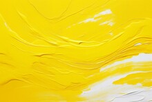Abstract Yellow Brush Strokes On White Background. Artistic Background. Generative AI
