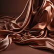 © Наиля Якубова - Elegant brown silk or satin luxury cloth texture can use as abstract background. Luxurious background design wallpaper. Milk chocolate toned.