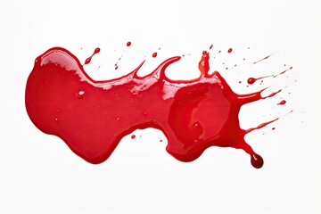 Wall Mural - Ketchup stains isolated on white background