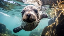 Seal In Water Generated By AI