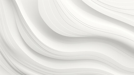 Poster - Abstract Wave Background. White Minimalistic Texture. ai generative