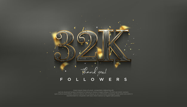 Elegant and luxurious design to thank 32k followers.