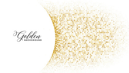 Canvas Print - abstract golden particle modern backdrop with halftone effect