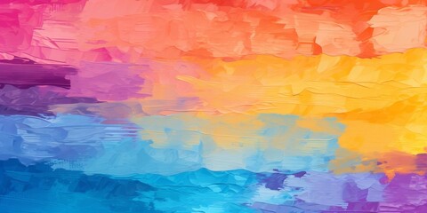 Leinwandbilder - Generative AI : abstract artistic brush strokes, colorful palette, blend, color swatches, grunge art, vivid colors palette, blend, creative background