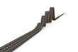 Digital png illustration of long undulating road on transparent background