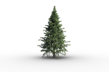 Sticker - Digital png illustration of christmas tree on transparent background