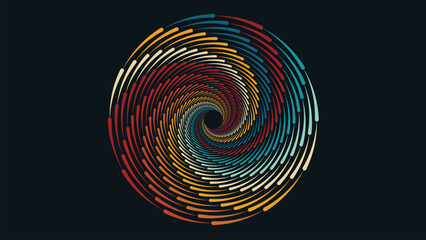 Wall Mural - Abstract spiral simple creative background. This symbol style background can be used as a banner or logo.