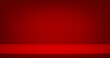 © Tan nitipong - Empty velvet red color studio room background. Graphic art design. Empty room with spotlight effect. Vector illustration.