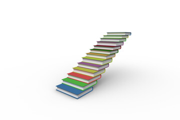 Digital png illustration of stack of colourful books on transparent background