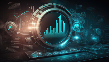 blue information technology background material