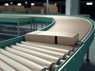 Sticker - Product conveyor belt in operation