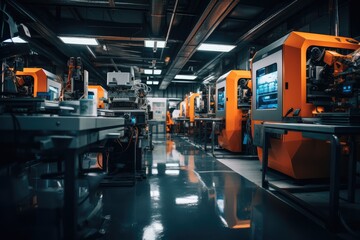 Poster - Processing machinery in a modern factory