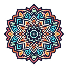 Wall Mural - Mandala pattern illustration isolated on transparent background 