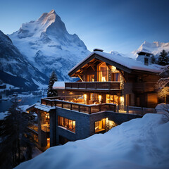 house in the mountains, chalet