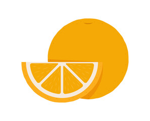 Poster - Orange vector element on White background.