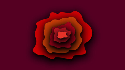 Vector illustration in the form of red beautiful rose buds