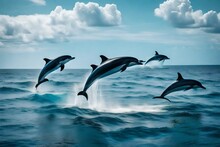Dolphins In The Ocean4k HD Quality Photo.