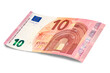 © Link Art - European Union's Euro cash banknote, with a face value of ten euros isolated on white with shadow. 10 euro