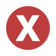 red cross mark no sign x sign vector illustration for cancel or no internet