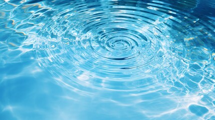Canvas Print - Circle reflections of azure water are seen in a closeup from above.