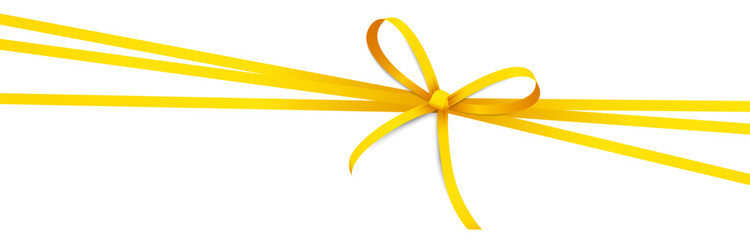 Poster - yellow colored ribbon bow