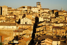 Perugia Roof Urbanscape At The Sunset, Umbria, Italy