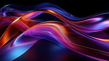 Wall Mural - 3d render abstract neon background  multi colors