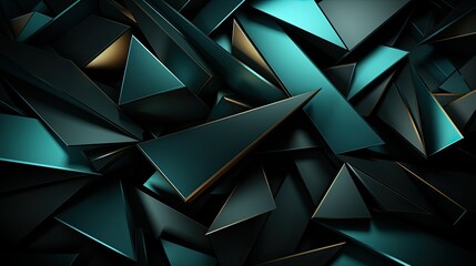 Wall Mural - Black teal  green blue abstract modern background