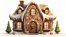 Gingerbread House Cartoon Front