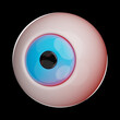 © layBilge - premium red eye hallowen icon  3d rendering on isolated backround