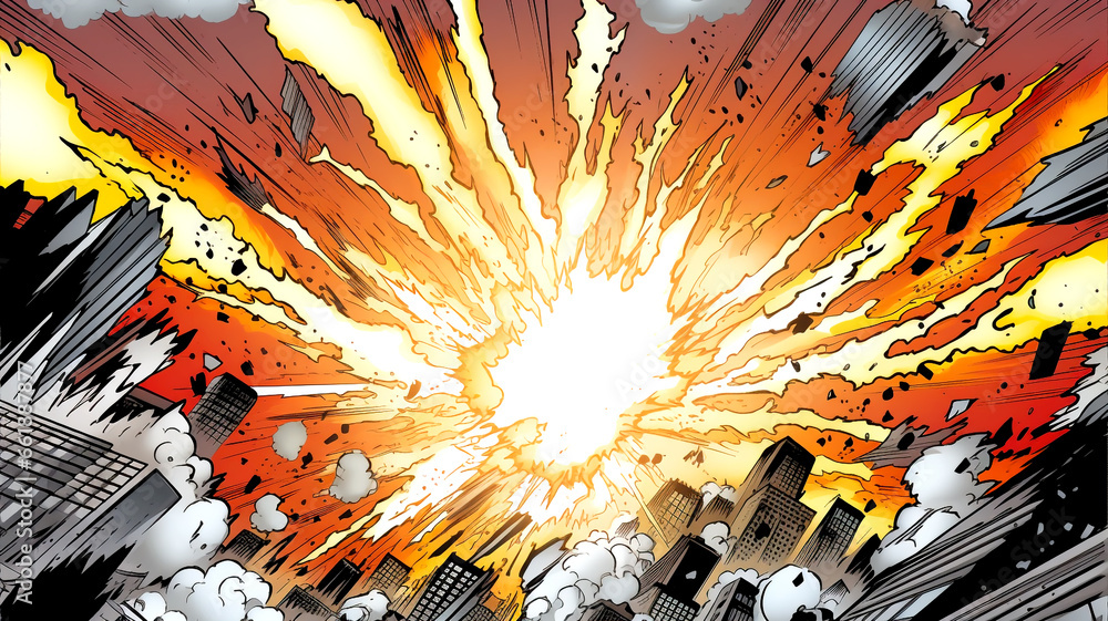 Immerse yourself in the world of comic books with a close-up view of a ...