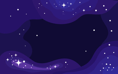 Wall Mural - vector space background . cute flat style template with stars in outer space