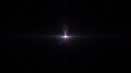 Wall Mural - abstract loop center flickering gold blue optical shine light lens flares rotation animation on blac