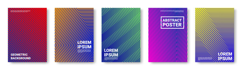 Wall Mural - abstract backgrounds. color line patterns. modern graphic design. bright gradient flat texture. geom