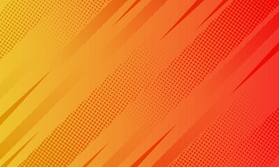 Minimal abstract orange gradient fluid background design with Halftone dots colorful.