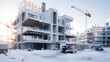 Winter Construction of Luxury Housing