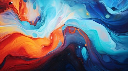 Wall Mural - captivating ripples of vivid pigments create an abstract masterpiece.