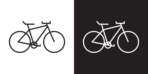 Wall Mural - Bike icon set. mountain bicycle vector symbol. cycle activity sign.