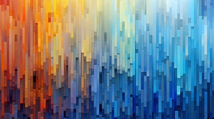 Wall Mural - Dynamic interplay of colors weaves an abstract tale frozen in pixels.