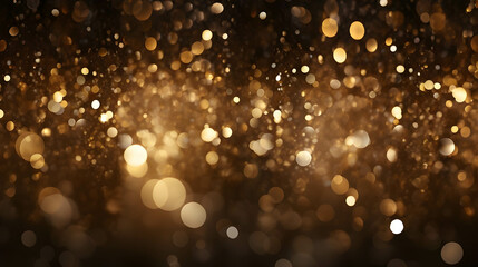 Wall Mural - golden glitter with dark background