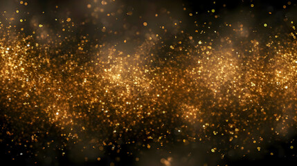 Wall Mural - golden glitter with dark background