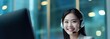 Asian Woman Customer Service Representative Job Lifestyle Setting Generative AI