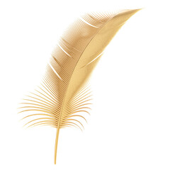 Golden Award, best publication or writer concept. 3D rendering isolated on transparent background