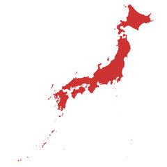 Vector map of Japan