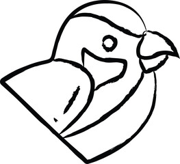 Wall Mural - Sparrow bird hand drawn vector illustration